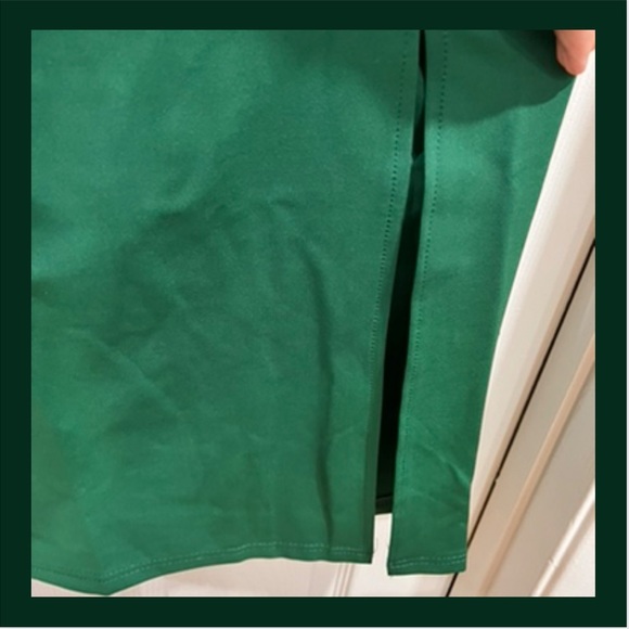 Green size Medium spaghetti strap midi dress, front slit. EXCELLENT CONDITION! - Picture 3 of 7